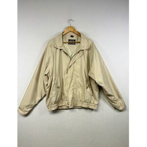 Bogari Weather‎ Wear Mens Beige Classic Zip Up Jacket Size L